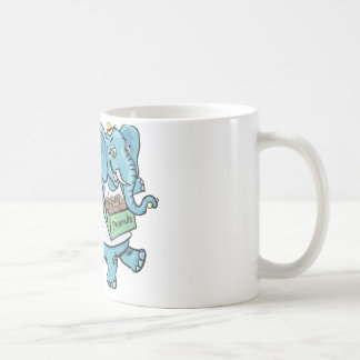 Caneca De Café Elefante do circo que vende amendoins