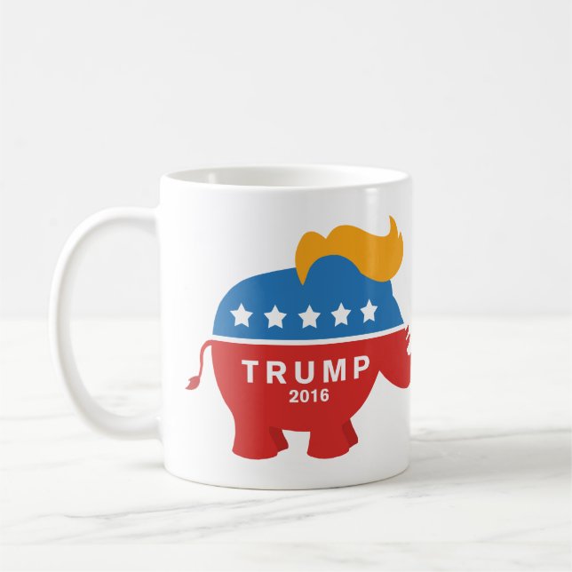 Caneca De Café Elefante do GOP do trunfo II (Esquerda)