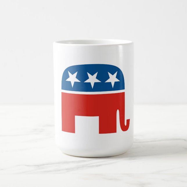 Caneca De Café elefante do Partido Republicano de Estados Unidos (Centro)