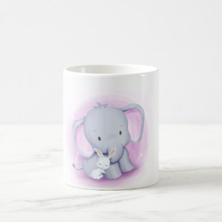 Caneca De Café Elefante e amor coelho