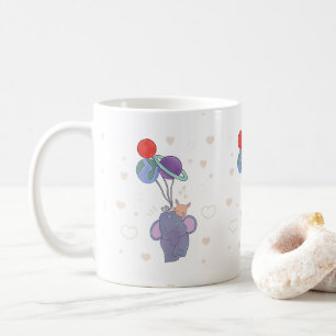 Caneca De Café Elefante e Coelho no Passeio de Balão Espacial C