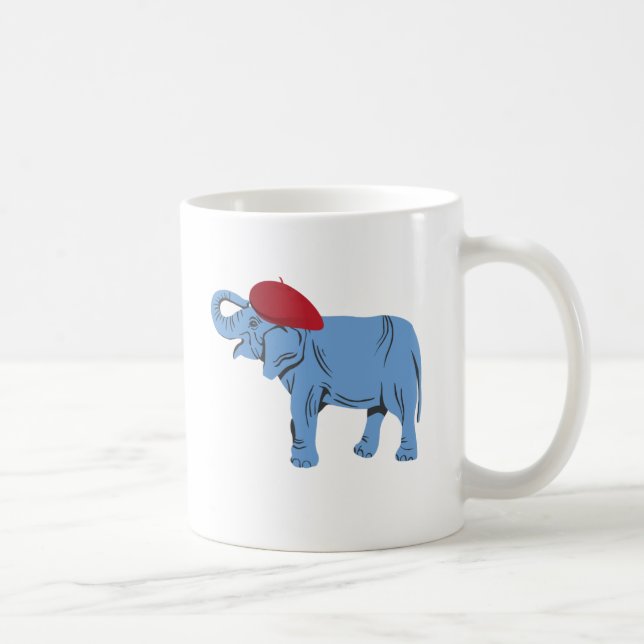 Caneca De Café Elefante em um bereto (Direita)