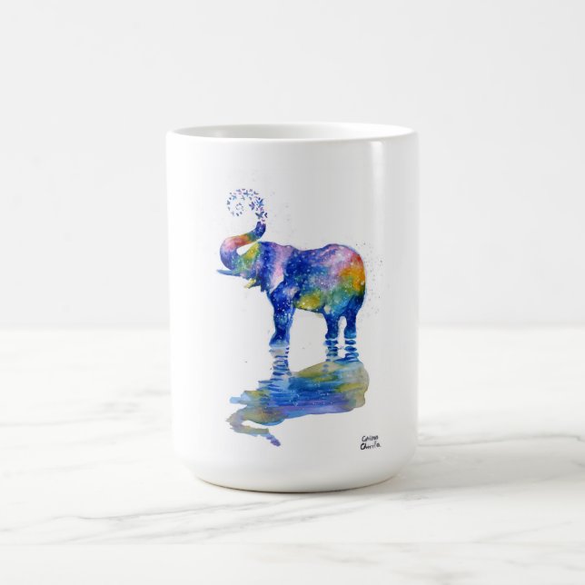 Caneca De Café Elefante feliz (Centro)