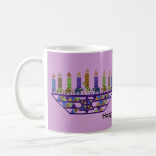 Caneca De Café Elefante Hannukah Menorah