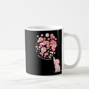 Caneca De Café Elefante Inflando Balões Vermelhos Doença Cardíaca
