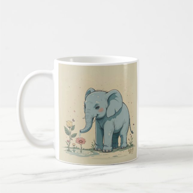 Caneca De Café Elefante: Jardineiro da Natureza (Esquerda)