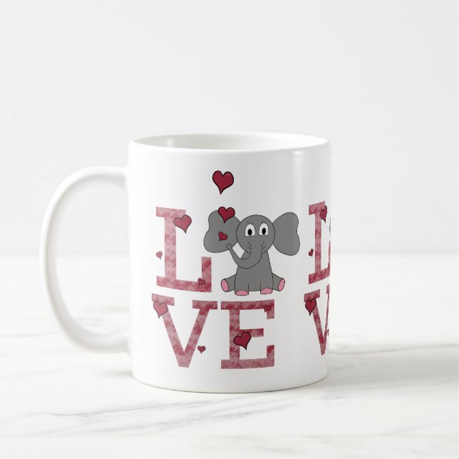 Caneca De Café Elefante Love (Esquerda)