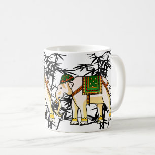Caneca De Café Elefante Majestoso na Natureza Selvagem - Índia
