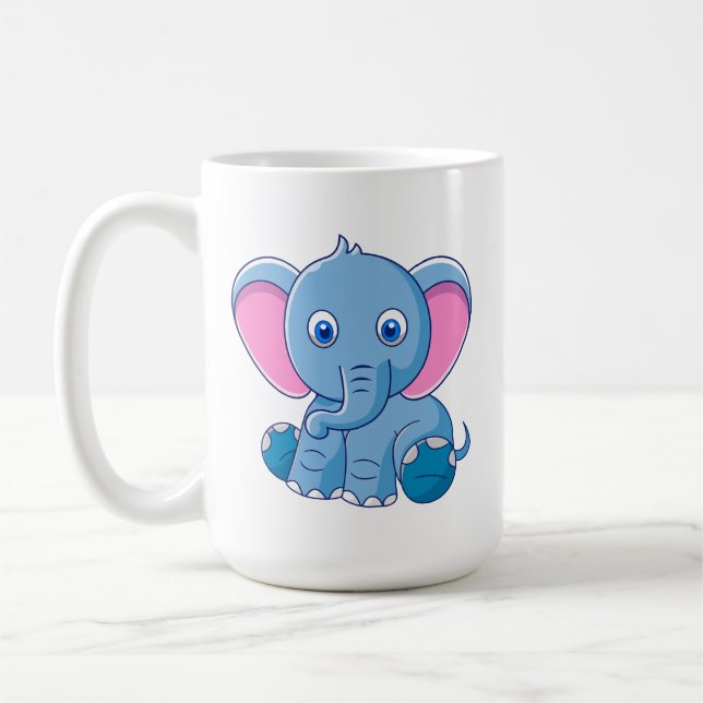 Caneca De Café Elefante para Bebê (Esquerda)