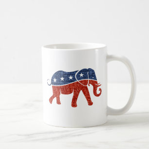 Caneca De Café elefante republicano brilhante