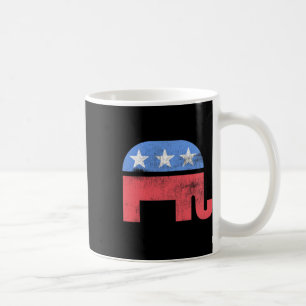 Caneca De Café Elefante Republicano Estilo Retro Pro Patriota Ame
