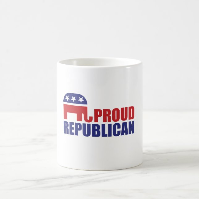 Caneca De Café Elefante republicano orgulhoso (Centro)