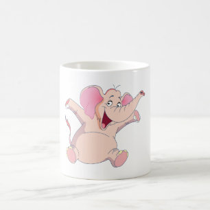 Caneca De Café elefante rosa pink elephant
