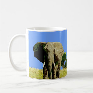 Caneca De Café Elefante Safari Africano 