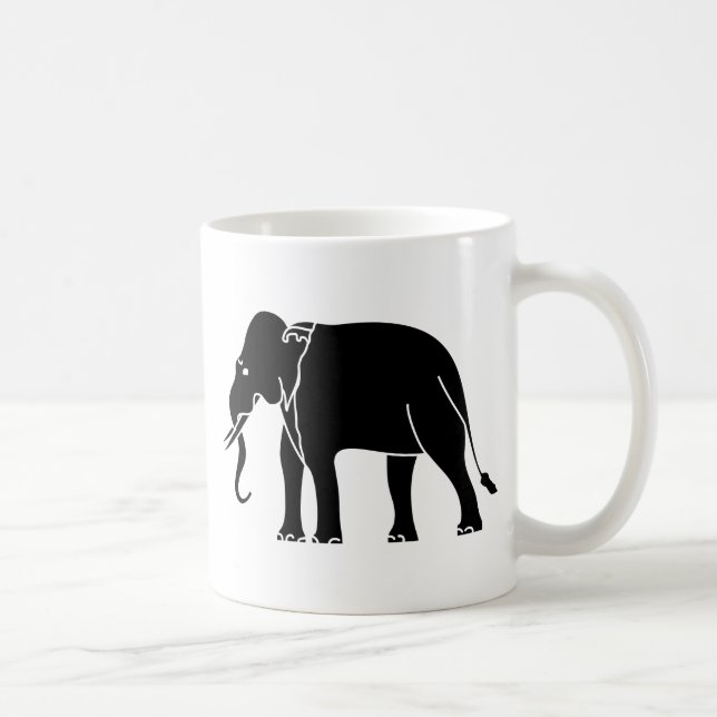Caneca De Café Elefante Siamês (Direita)