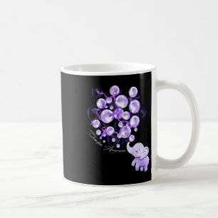 Caneca De Café Elefante Soprando Roxo-Roxo Sobredosagem