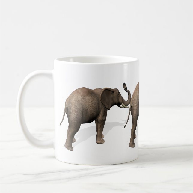 Caneca De Café Elefante Tomando Uma Selfie (Esquerda)