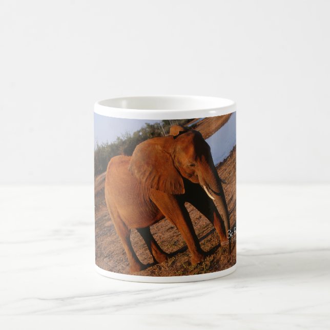 Caneca De Café Elefante Vermelho Grande (Centro)