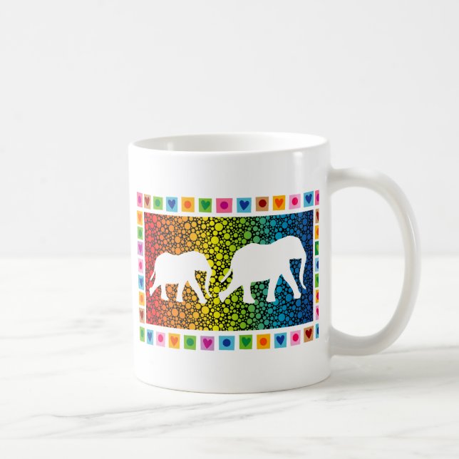 Caneca De Café Elefantes brancos (Direita)