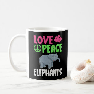 Caneca De Café Elefantes da paz elefantes do zoológico bonito