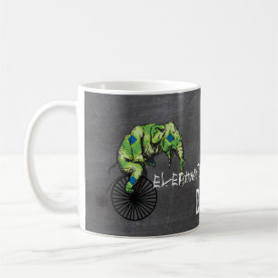 Caneca De Café Elefantes Mais Bicicletas Igual a YIKES!