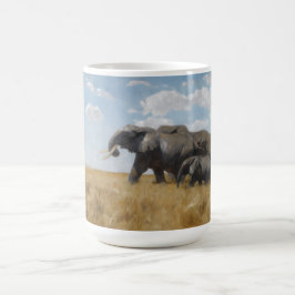 Caneca De Café Elefantes Migrando (por Wilhelm Kuhnert)