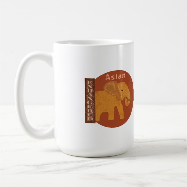 Caneca De Café Elefantes Precisam da Nossa Ajuda (Esquerda)