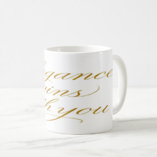 Caneca De Café  Elegance Begins With You: Motivational Quote
