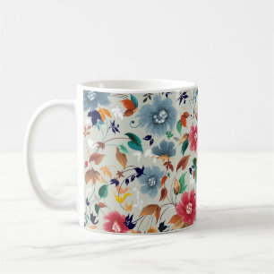Caneca De Café Elegance Blooms: Fundo da Vintagem Floral