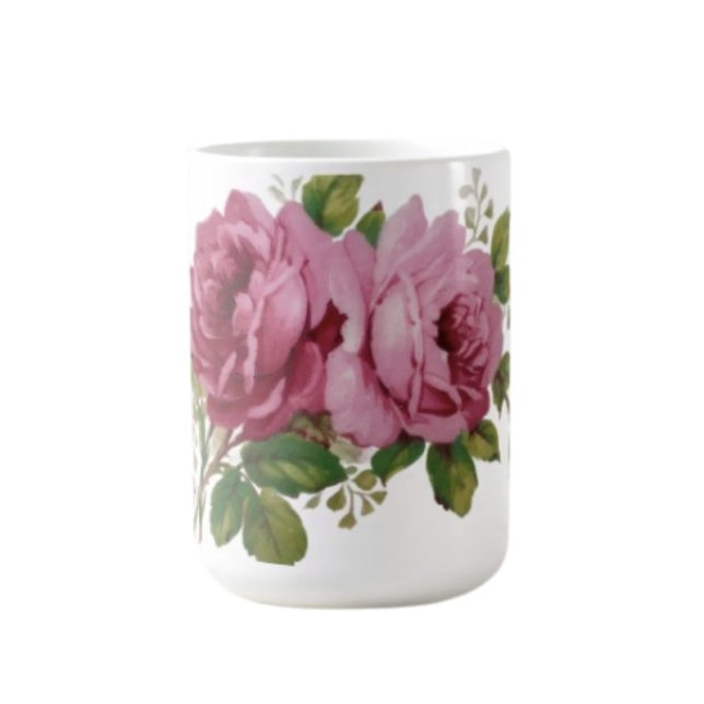 Caneca De Café Elegância de Rosa Rosa (Criador carregado)