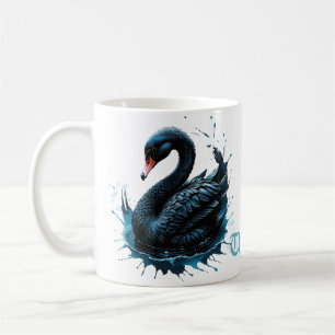 Caneca De Café Elegância em movimento, o cisne negro,