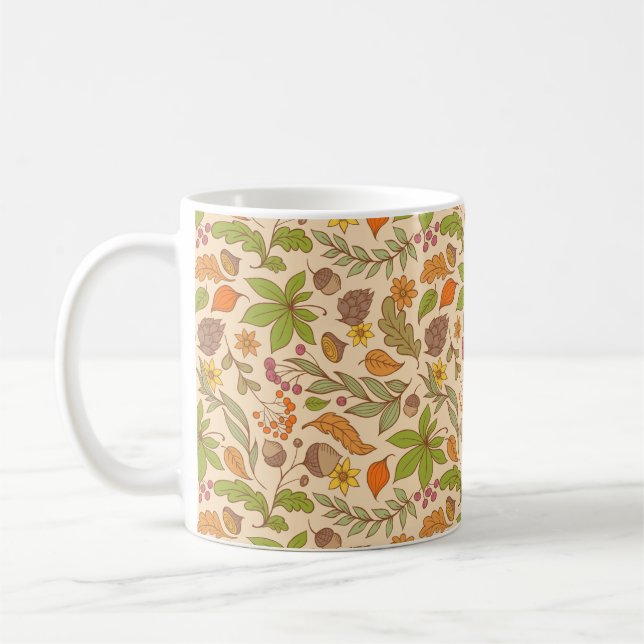 Caneca De Café Elegância Floral (Esquerda)