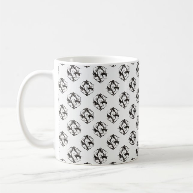 Caneca De Café Elegância Hex Feathered (Esquerda)