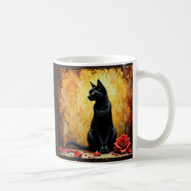 Caneca De Café Elegant Black Cat (Direita)