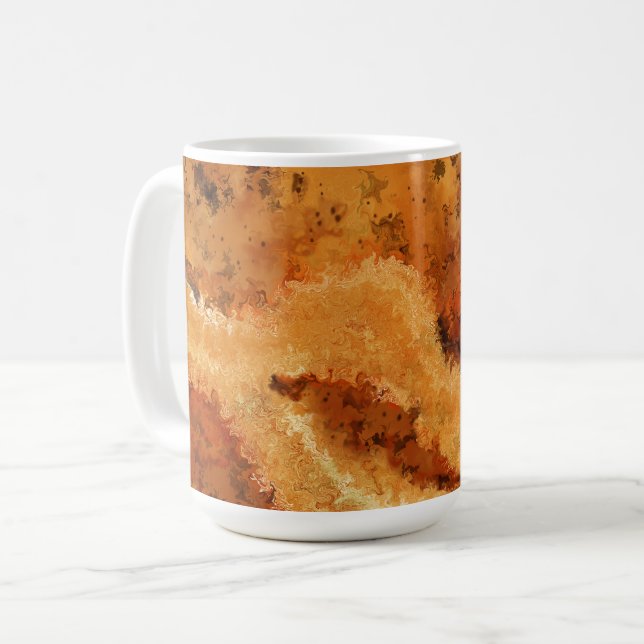 Caneca De Café Elegant Burled Wood (Frente Esquerda)