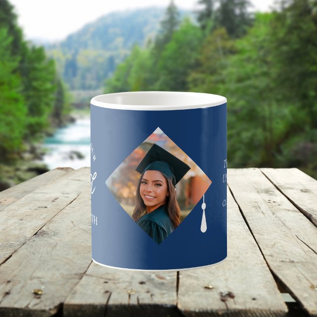 Caneca De Café Elegant Cap Topper Custom Graduate Photo Keepsake (Elegant Cap Topper Custom Graduate Photo Keepsake Coffee Mug )