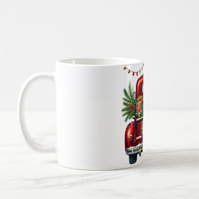Caneca De Café Elegant Christmas Car – Holiday Season Design (Esquerda)