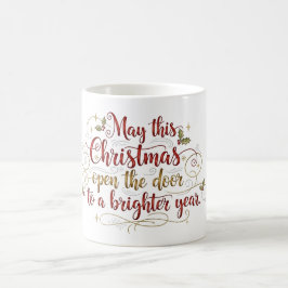 Caneca De Café Elegant Christmas Greeting Lettering Mug