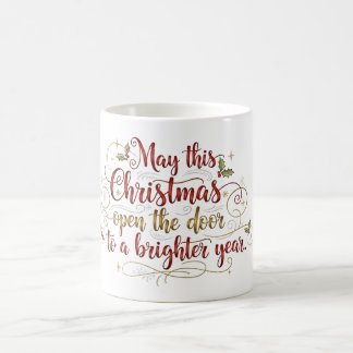 Caneca De Café Elegant Christmas Greeting Lettering Mug