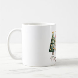 Caneca De Café Elegant Christmas Trees – Holiday Season Design