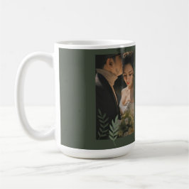 Caneca De Café Elegant customizable olive green wedding