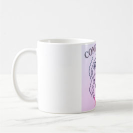 Caneca De Café Elegant Female Line Art Portrait – Minimalist Face