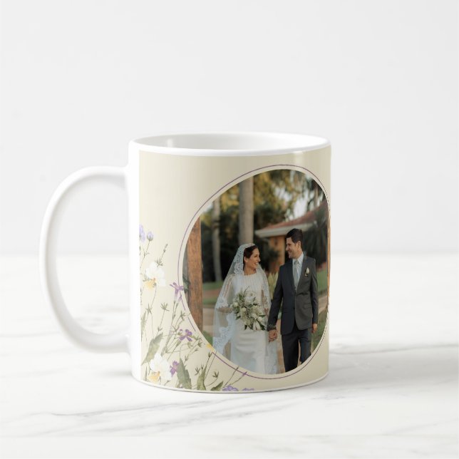 Caneca De Café Elegant Floral Design for Bridesmaid Gifts (Esquerda)