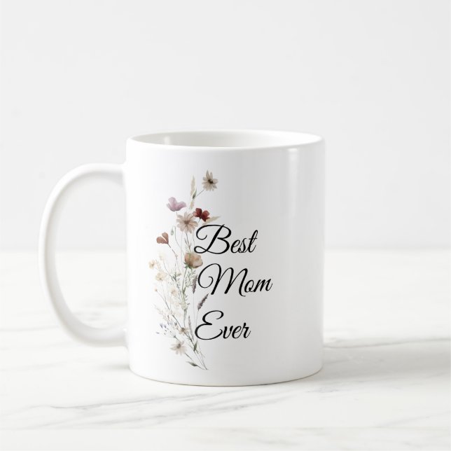 Caneca De Café Elegant Floral Gift for Mother (Esquerda)
