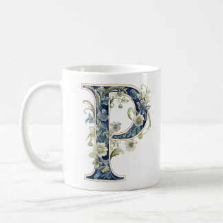 Caneca De Café Elegant Floral P Monogram Mug