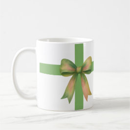 Caneca De Café Elegant Gift Bow – Modern Christmas Design