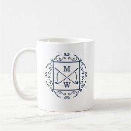 Caneca De Café Elegant Golf Clubs Monogram