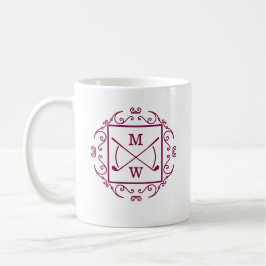 Caneca De Café Elegant Golf Clubs Monogram