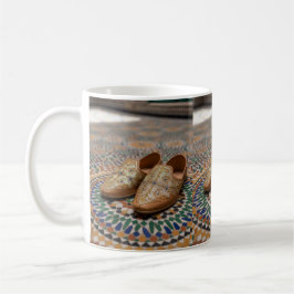Caneca De Café Elegant Moroccan Babouche & Zellij Mosaic Art