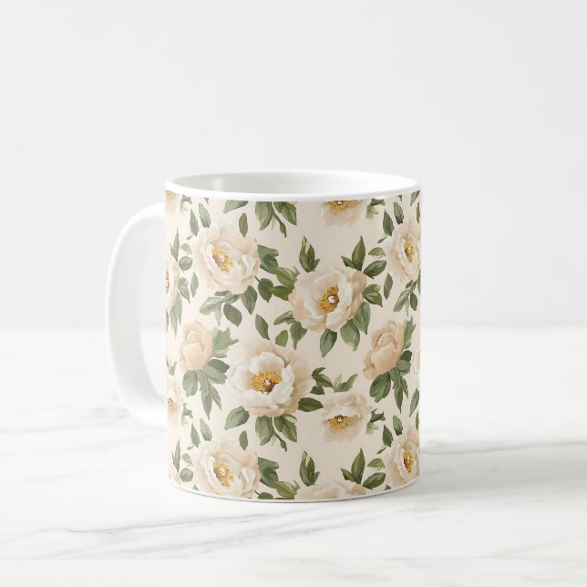 Caneca De Café Elegant Stylish Modern Beautiful for Her (Frente Esquerda)